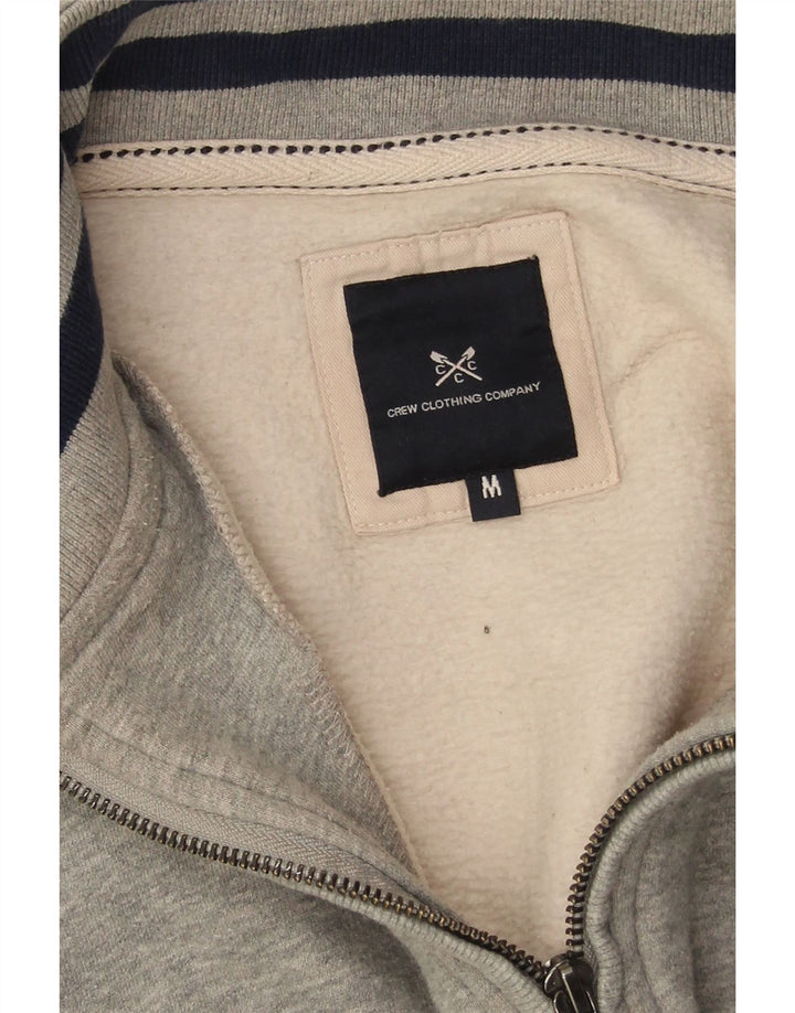 Ανδρικό φούτερ με φερμουάρ Crew Clothing, μεσαίο βαμβακερό γκρι