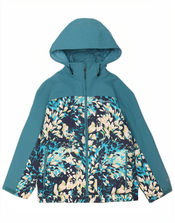 Γυναικείο τζάκετ με κουκούλα Columbia UK 10 Small Blue Floral Polyester
