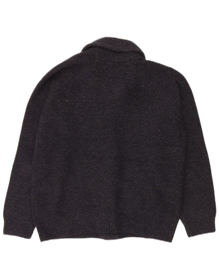 Marks & Spencer Ανδρική ζακέτα πουλόβερ Μεγάλο Navy Blue Ακρυλικό