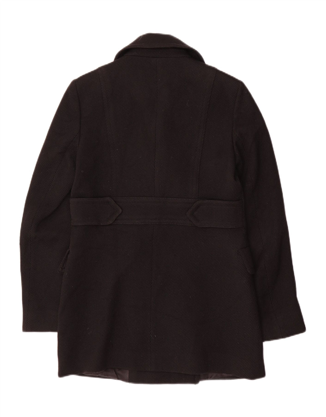 Massimo Dutti Γυναικείο Παλτό με διπλό στήθος EU 38 Small Black Wool
