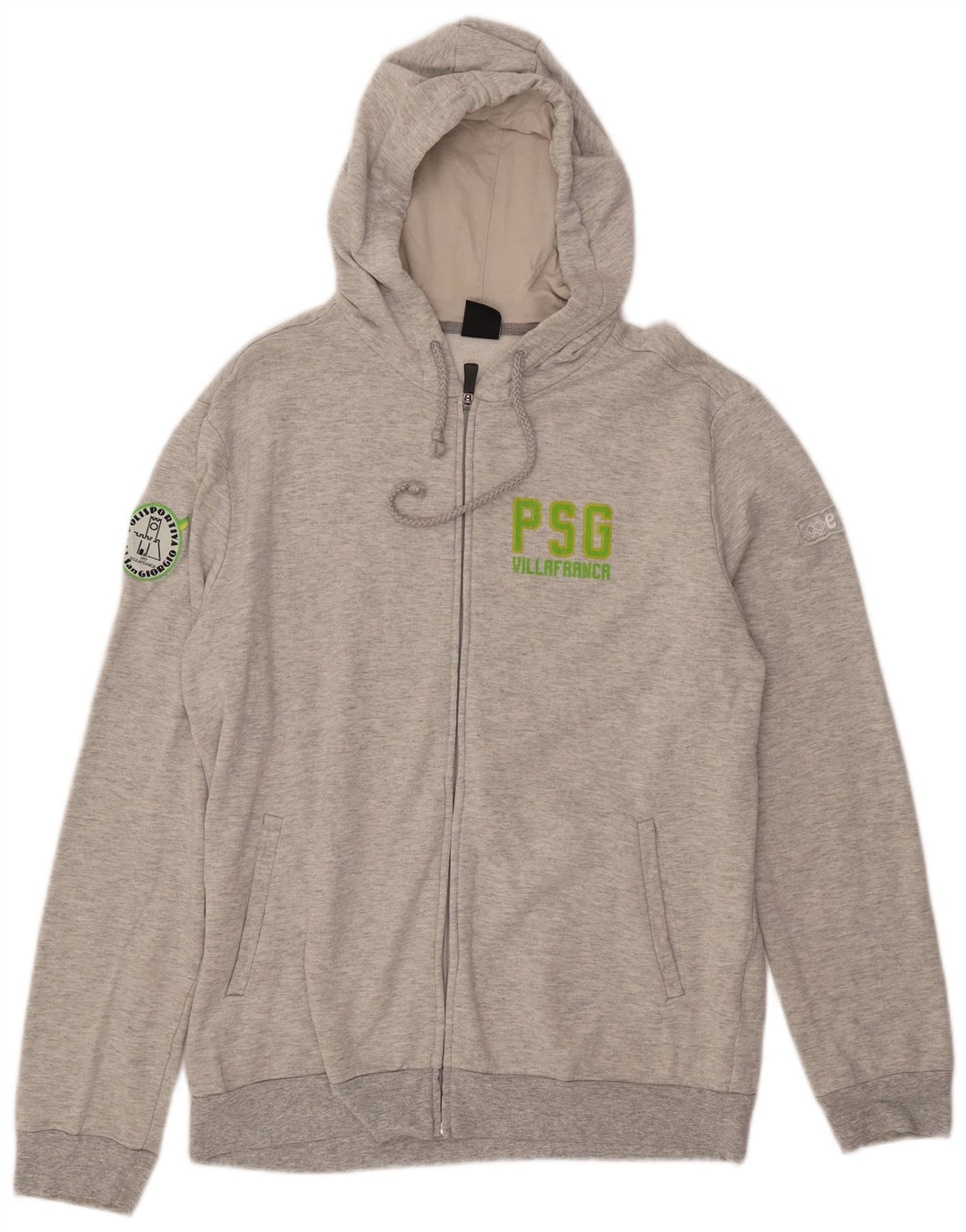 Γυναικείο πουλόβερ με κουκούλα με φερμουάρ ERREA XL γκρι βαμβακερό