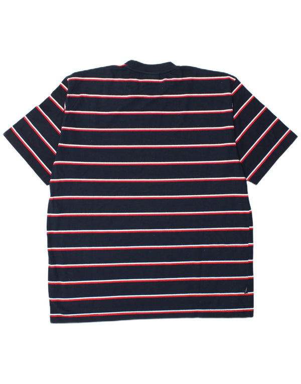 Ανδρικό T-Shirt Umbro Top XL Navy Blue ριγέ πολυεστέρα