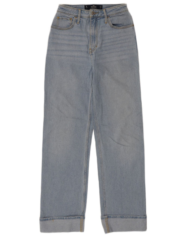 Γυναικείο ψηλό ίσιο τζιν HOLLISTER W25 L31 Μπλε βαμβακερό