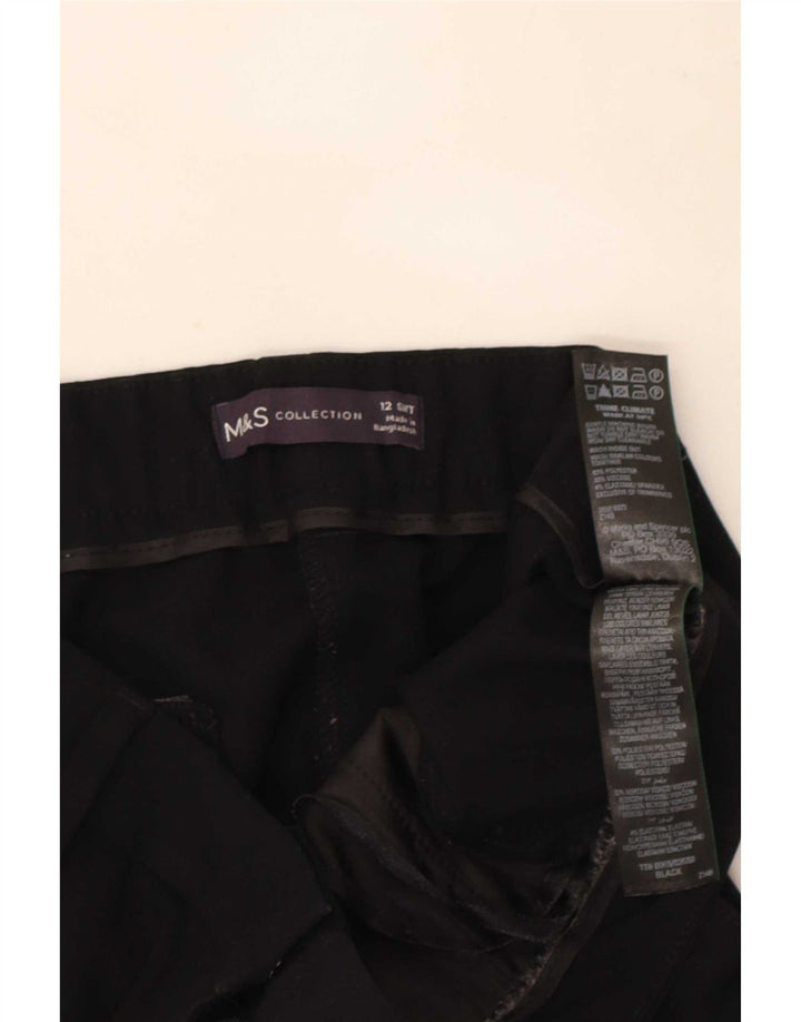 Marks & Spencer Γυναικείο Cropped Παντελόνι UK 12 Medium W30 L25 Black