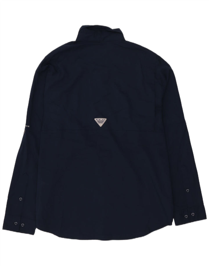 Ανδρικό πουκάμισο Columbia Omni-Shade Large Navy Blue Check Polyester