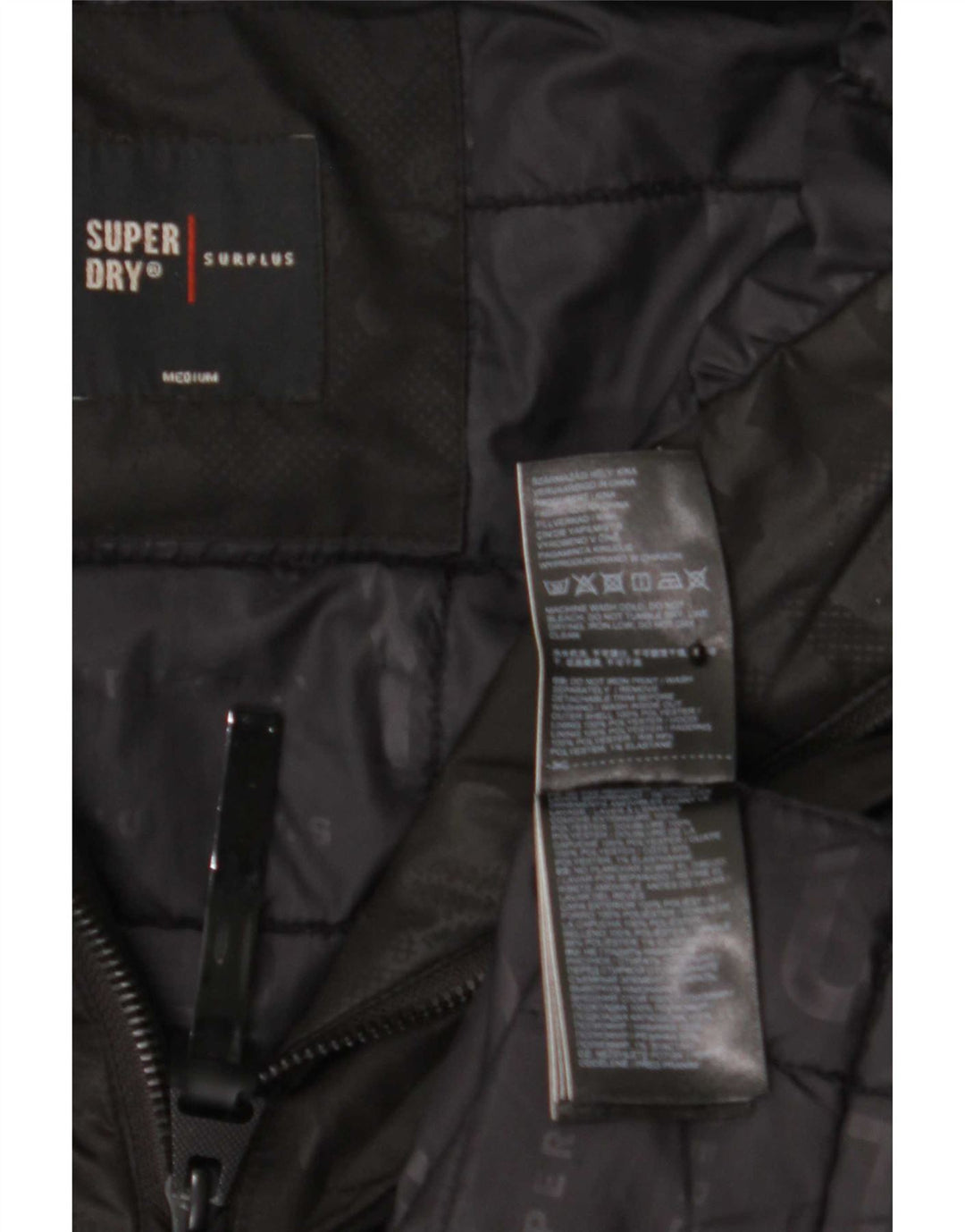 Ανδρική κουκούλα Superdry Graphic Anorak Jacket UK 38 Medium Black Polyester