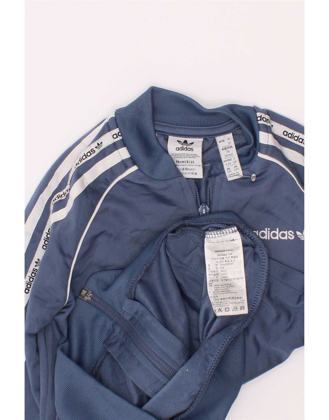 Adidas Boys Graphic αθλητική φόρμα Top Jacket 5-6 Years Blue Colourblock