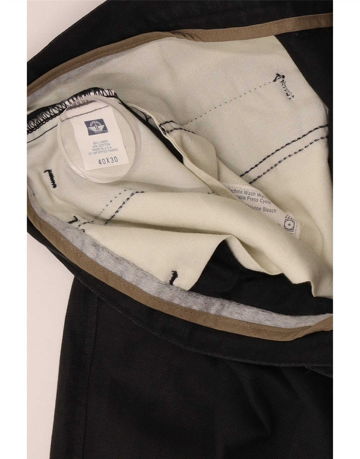 Dockers Ανδρικό παντελόνι Chino με καρφίτσα W40 L30 Μαύρο λινό