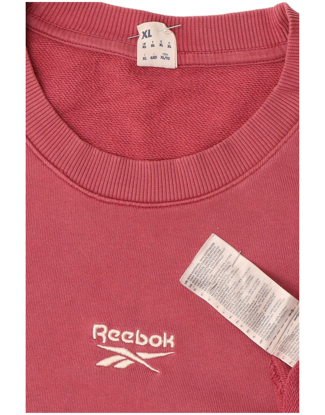 Ανδρικό φούτερ Reebok Loose Fit Jumper XL Ροζ βαμβακερό