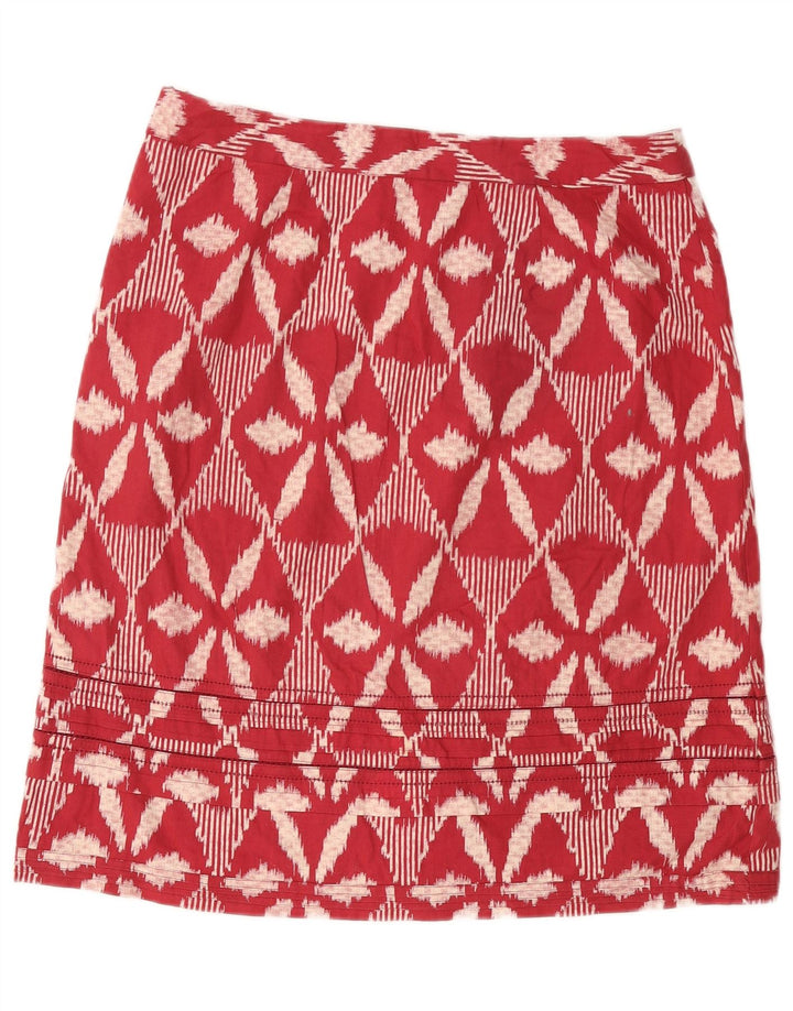 White Stuff Γυναικεία Μίνι Φούστα UK 14 Μεγάλη W34 Βουργουνδί Floral Βαμβακερή