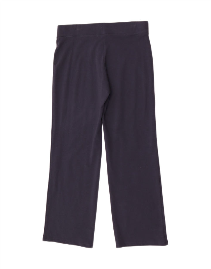 Marks & Spencer Γυναικεία φόρμα παντελόνια UK 12 Medium Navy Blue Cotton