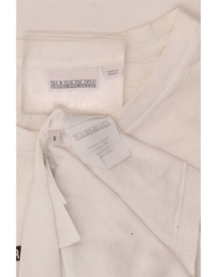 Ανδρικό γραφικό μπλουζάκι Napapijri Top Small White