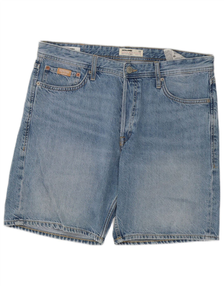 Jack & Jones Ανδρικό τζιν σορτς Chris μεγάλο W34 μπλε βαμβακερό