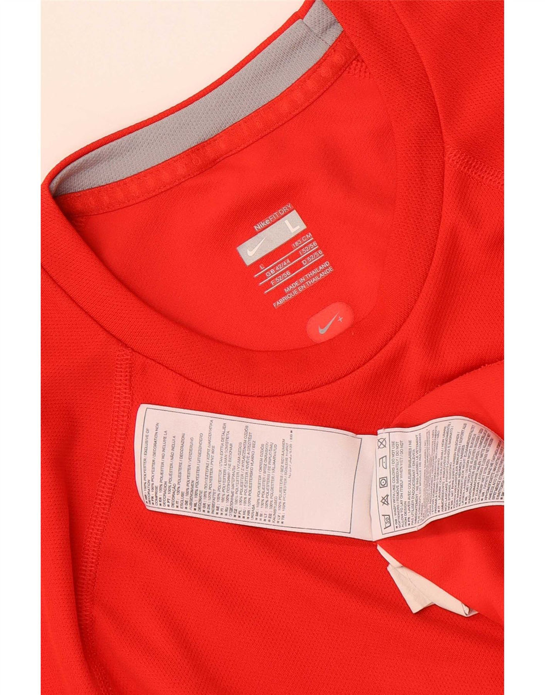 Ανδρικό μπλουζάκι Nike Dri Fit Top UK 42/44 μεγάλο κόκκινο πολυεστέρα