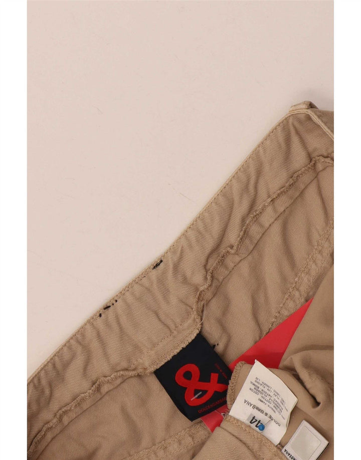 Dolce & Gabbana Γυναικεία ίσια φούστα IT 44 Medium W34 Beige βαμβακερή