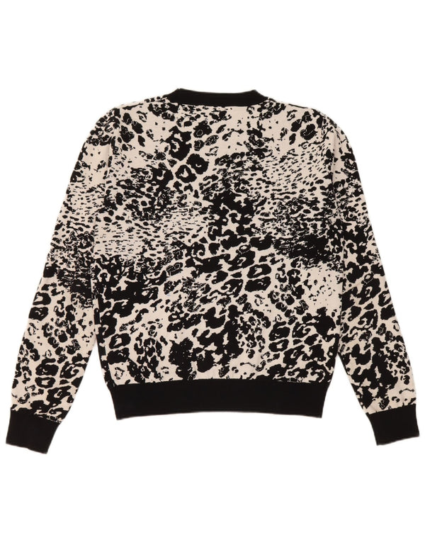 Diesel γυναικείο πουλόβερ με λαιμόκοψη UK 10 Small Black Animal Print
