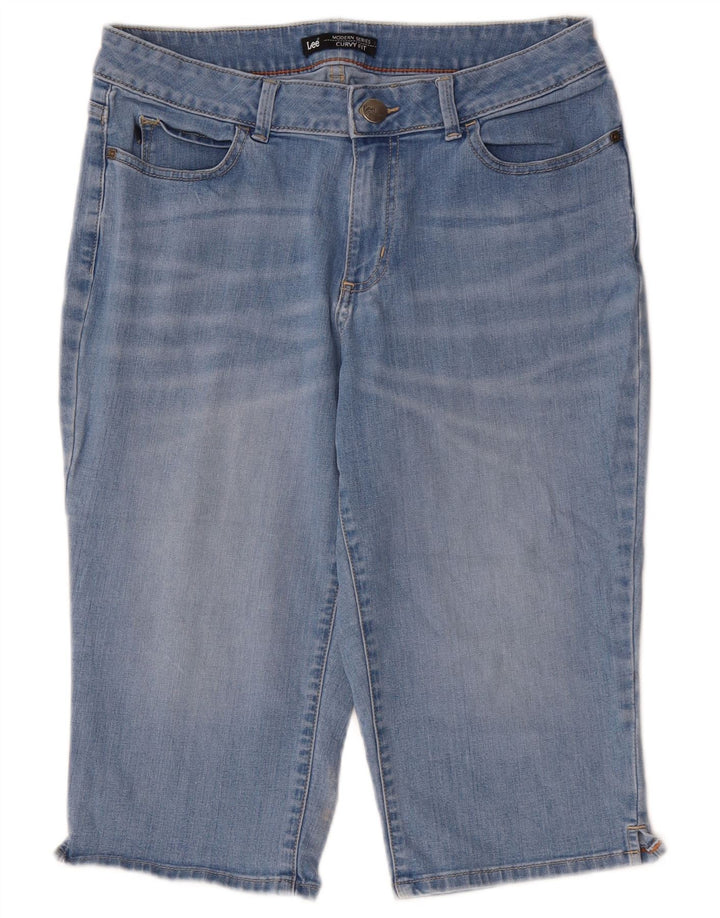 LEE Γυναικεία Μοντέρνα Σειρά Curvy Capri Jeans US 12 Large W30 L17 Blue Cotton