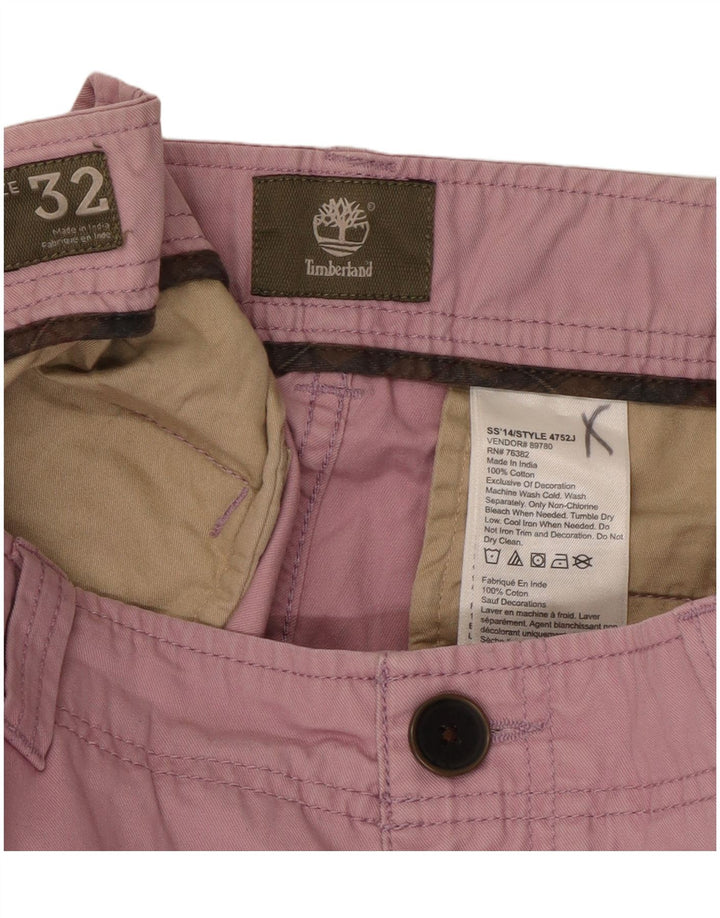 Ανδρικό σορτς Chino Timberland W32 από μεσαίο ροζ βαμβακερό