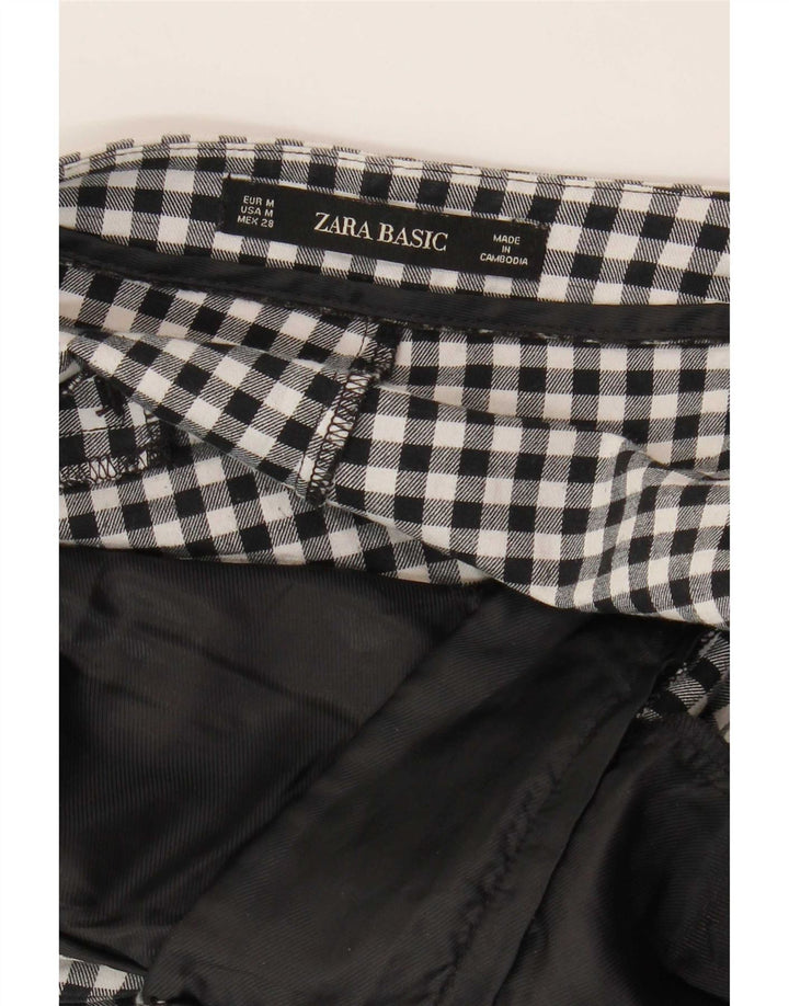 Zara Γυναικείο Slim παντελόνι Chino Medium W30 L26 Black Gingham