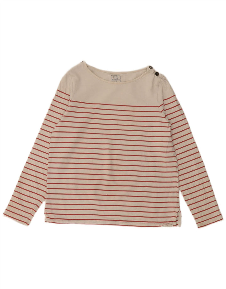 FAT FACE Γυναικείο τοπ μακρυμάνικο UK 8 Small Off White ριγέ βαμβακερό