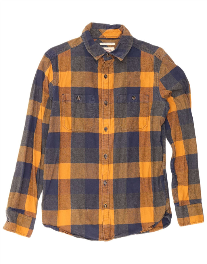 Ανδρικό φανελένιο πουκάμισο Fat Face XS Navy Blue Check Cotton
