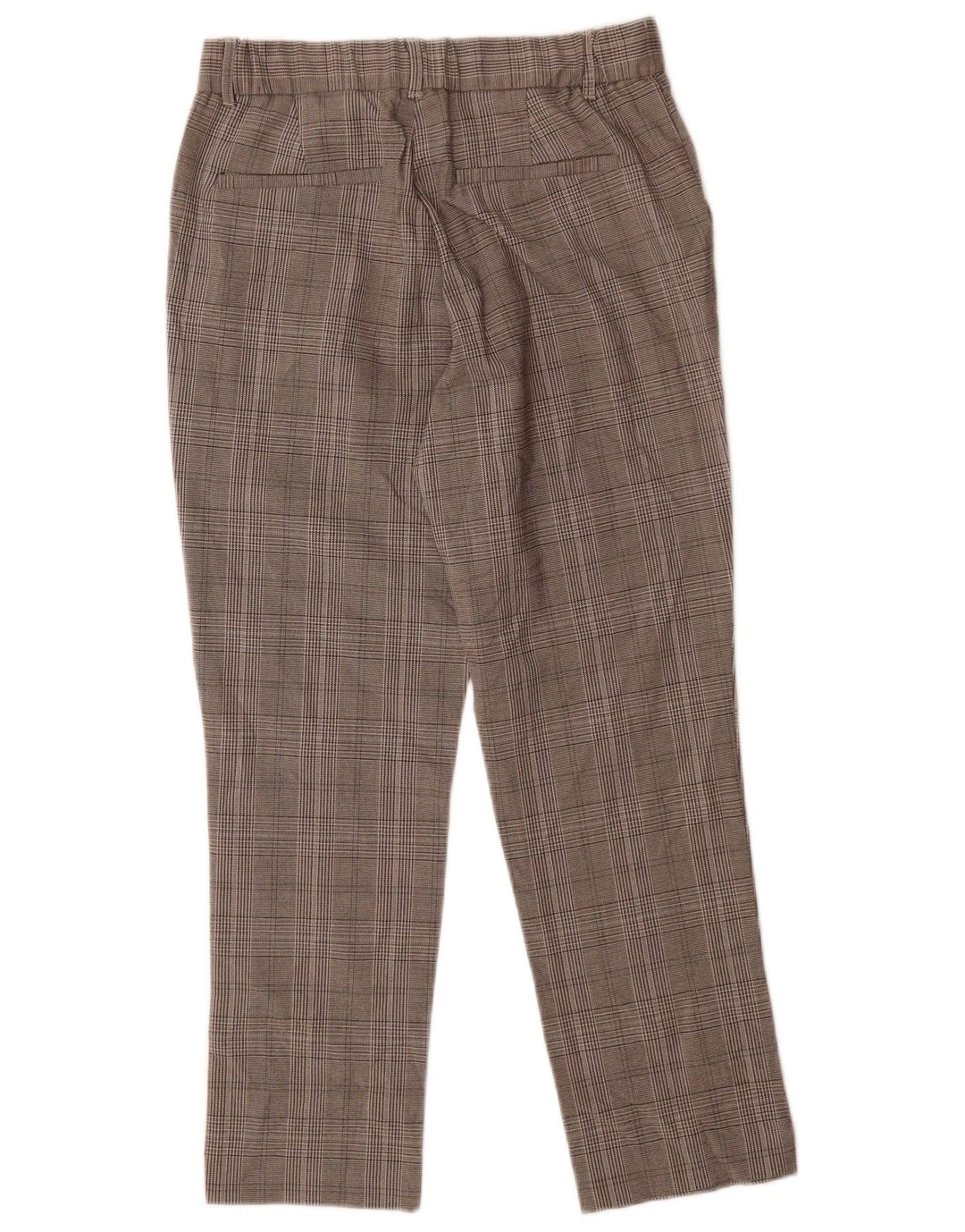 Zara Γυναικείο Crop Slim Παντελόνι Small W26 L24 Grey Houndstooth