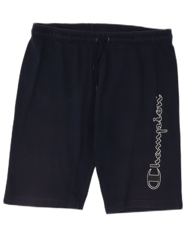 Ανδρικό γραφικό αθλητικό σορτς Champion XL Navy Blue Cotton