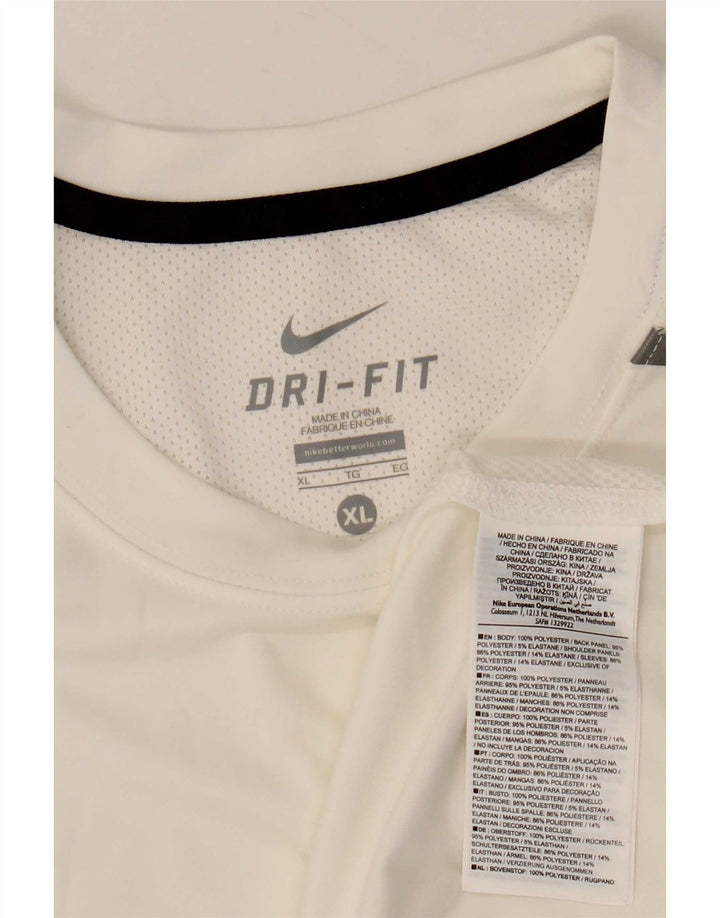 Ανδρικό T-Shirt Nike Dri Fit Top XL Λευκό πολυεστέρα