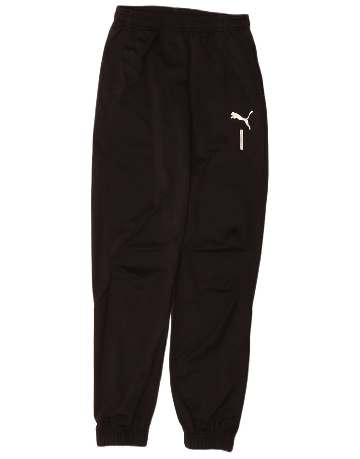 Puma Boys Tracksuit Trousers Joggers 13-14 Years Black Polyester