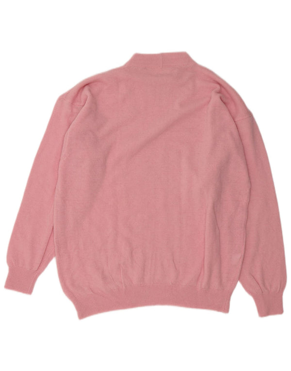 Γυναικείο πουλόβερ με λαιμόκοψη VINTAGE UK 18 XL Ροζ