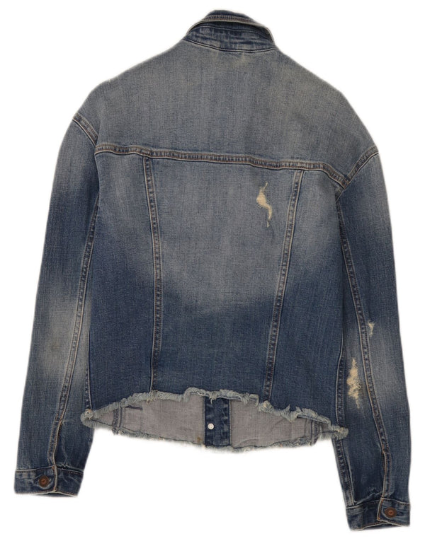 Hollister γυναικείο τζιν μπουφάν UK 6 XS μπλε βαμβακερό