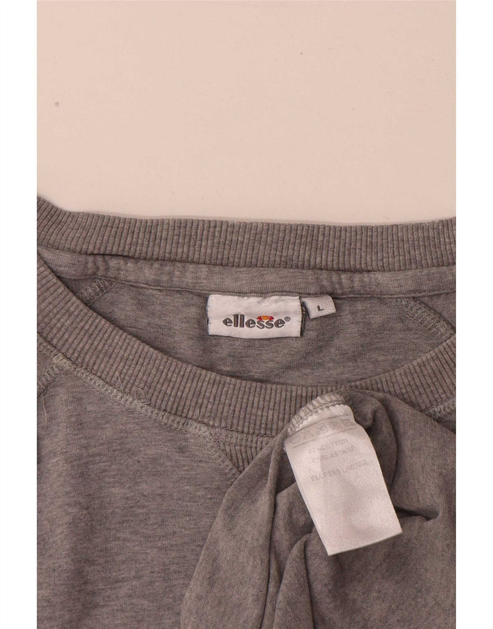 Ανδρικό γραφικό μπλουζάκι Ellesse Top Large Grey Flecked Cotton