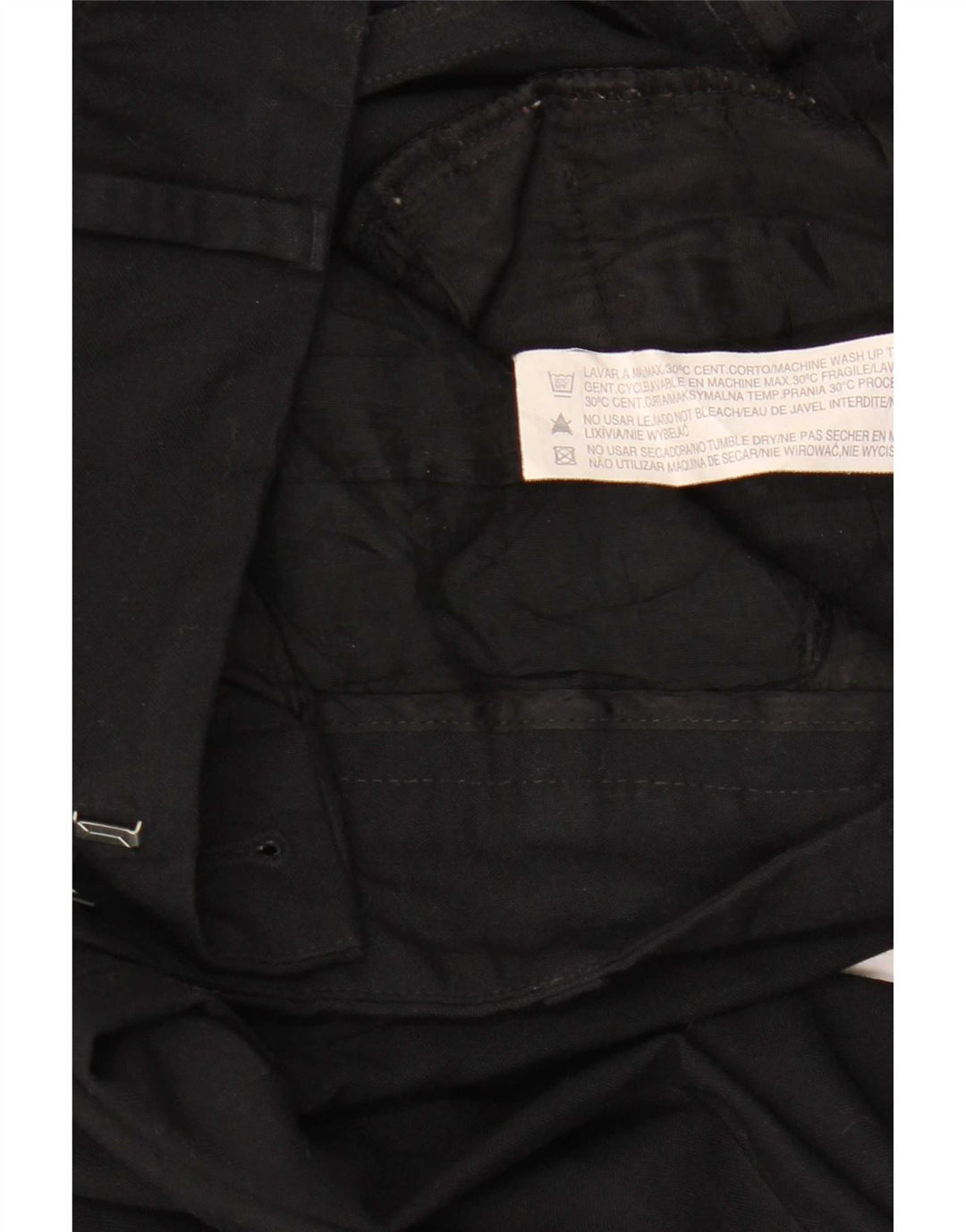 Zara Γυναικείο παντελόνι Chino Bootcut EU 38 Small W28 L32 Μαύρο πολυεστέρα