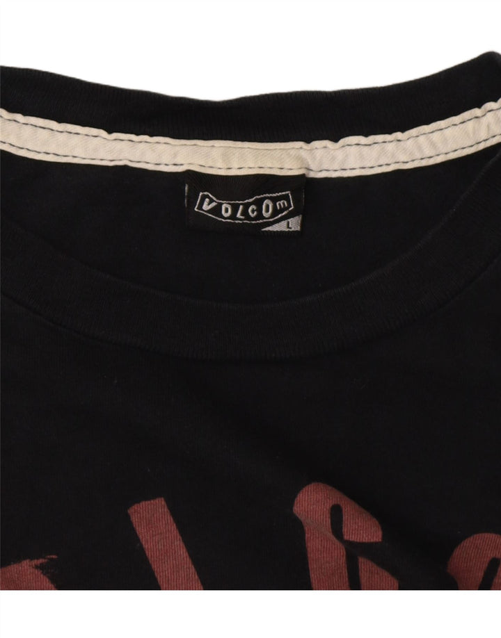 Ανδρικό γραφικό T-Shirt VOLCOM Top Large Μαύρο