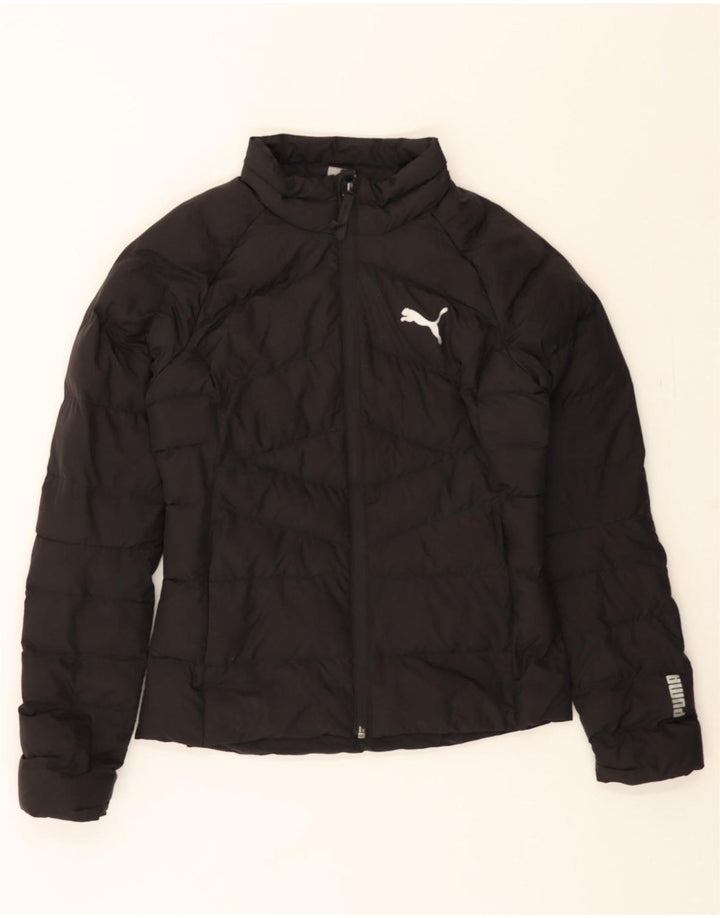 PUMA Womens Padded Jacket UK 6 XS Black Polyester Vintage Puma and Second-Hand Puma from Messina Hembry 