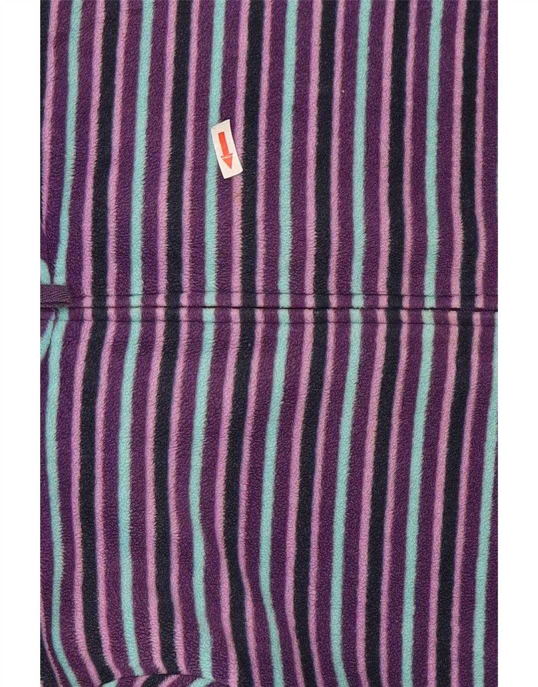 Marks & Spencer Γυναικείο Fleece Jacket UK 22 2XL Μωβ ριγέ πολυεστέρας