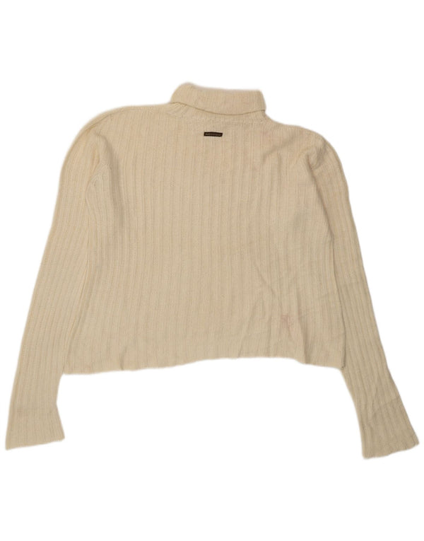 Dolce & Gabbana γυναικείο πουλόβερ με ρολό λαιμόκοψη UK 14 Large Off White