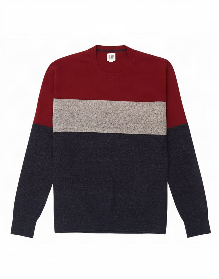 Ανδρικό πουλόβερ Gap Crew Neck Jumper Μικρό πολύχρωμο βαμβακερό μπλοκ