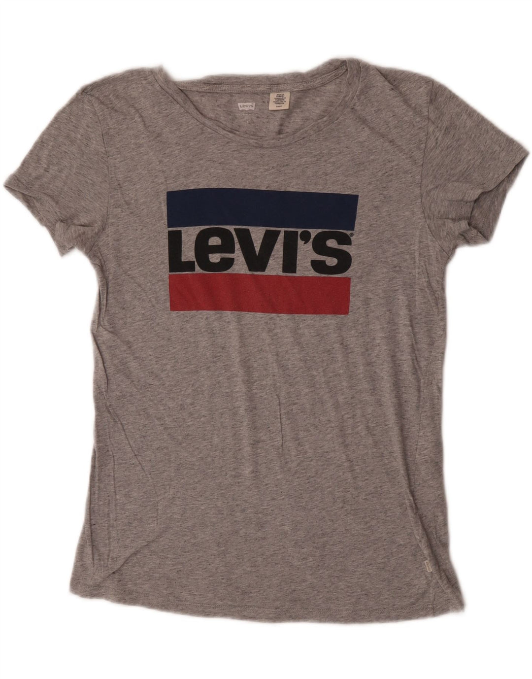 Γυναικείο γραφικό μπλουζάκι Levi's Top UK 10 Small Grey Flecked Cotton
