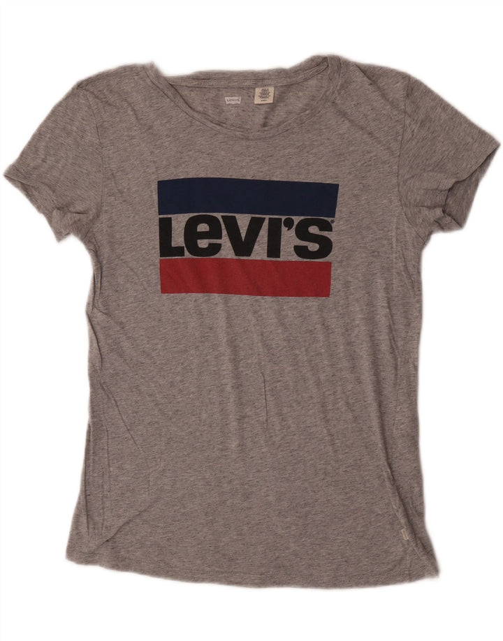 Γυναικείο γραφικό μπλουζάκι Levi's Top UK 10 Small Grey Flecked Cotton