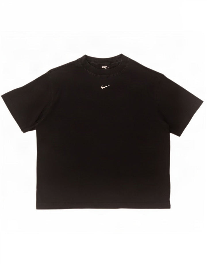 Γυναικείο T-Shirt Nike τοπ UK 10 μικρού μεγέθους, βαμβακερό μαύρο