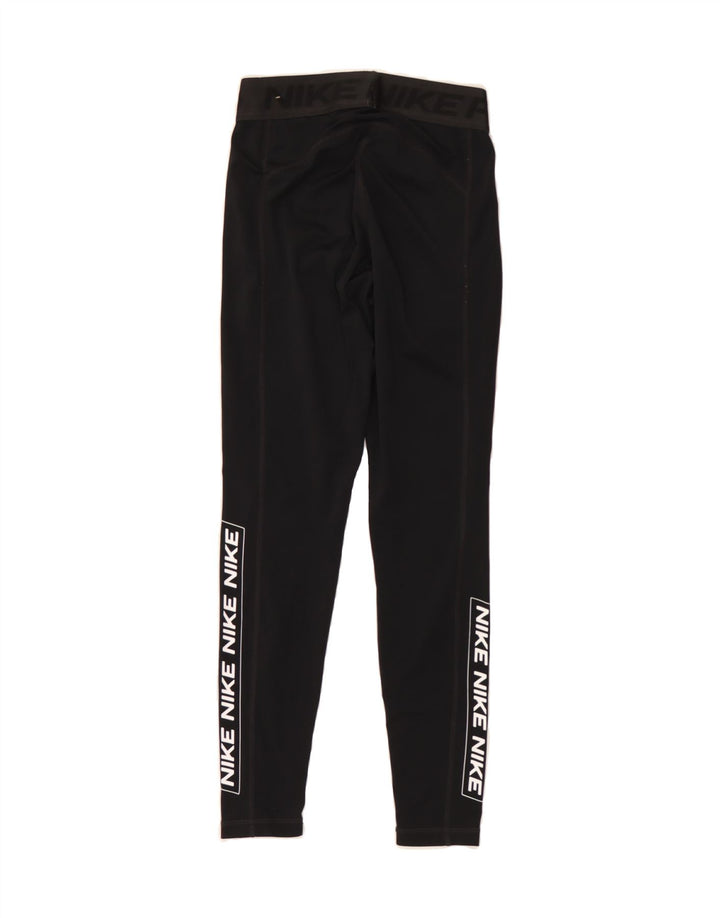 NIKE Womens Dri Fit Graphic Leggings UK 8 Small Black Vintage Nike and Second-Hand Nike from Messina Hembry 