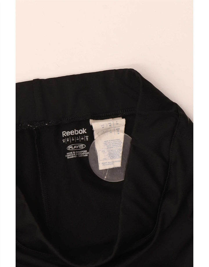 Reebok Γυναικεία Κάπρι Κολάν UK 12 Μεσαίου Μαύρου Πολυεστέρα