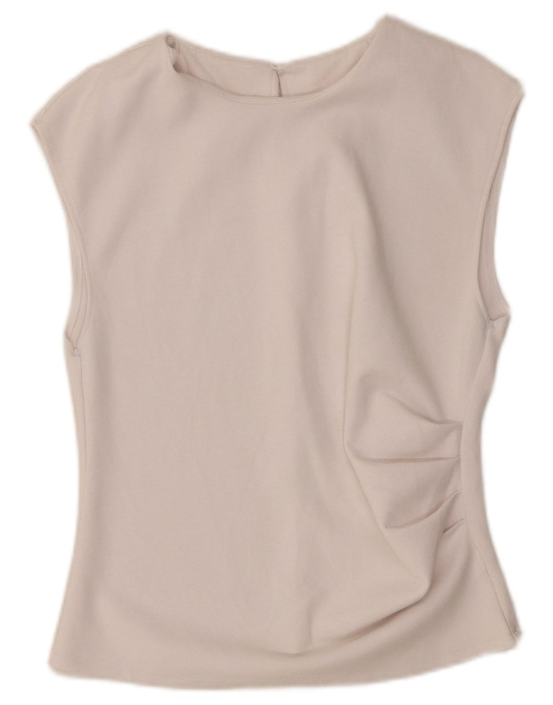 Zara Γυναικεία Αμάνικη Crop Μπλούζα τοπ UK 14 Large White