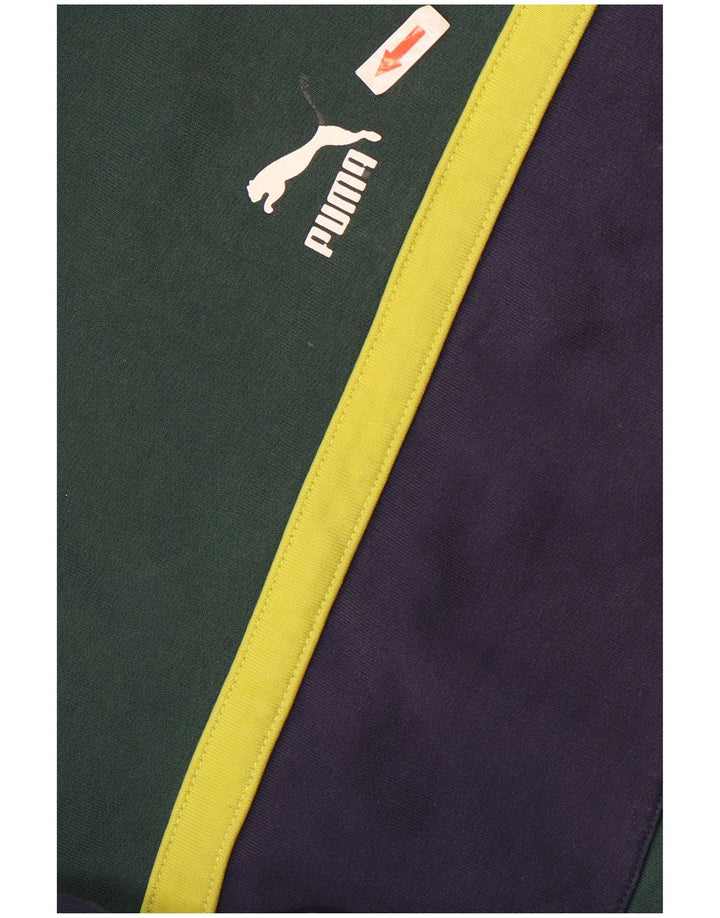 Ανδρικό φούτερ Puma Jumper 3XL Πράσινο Colourblock Βαμβακερό