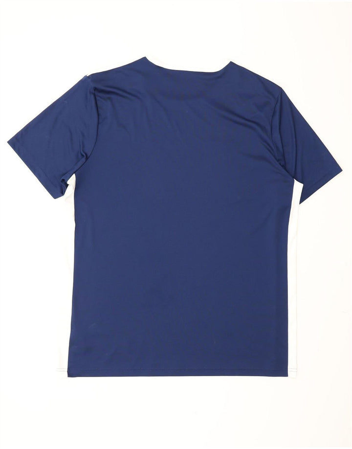 Ανδρικό T-Shirt Climalite Adidas Top XL Navy Blue Colorblock Πολυεστέρας