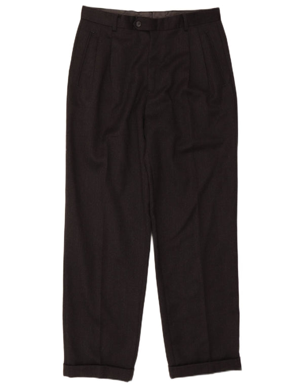 Ανδρικό παντελόνι με καρφίτσα COMERO IT 48 Medium W30 L30 Μαύρο μαλλί