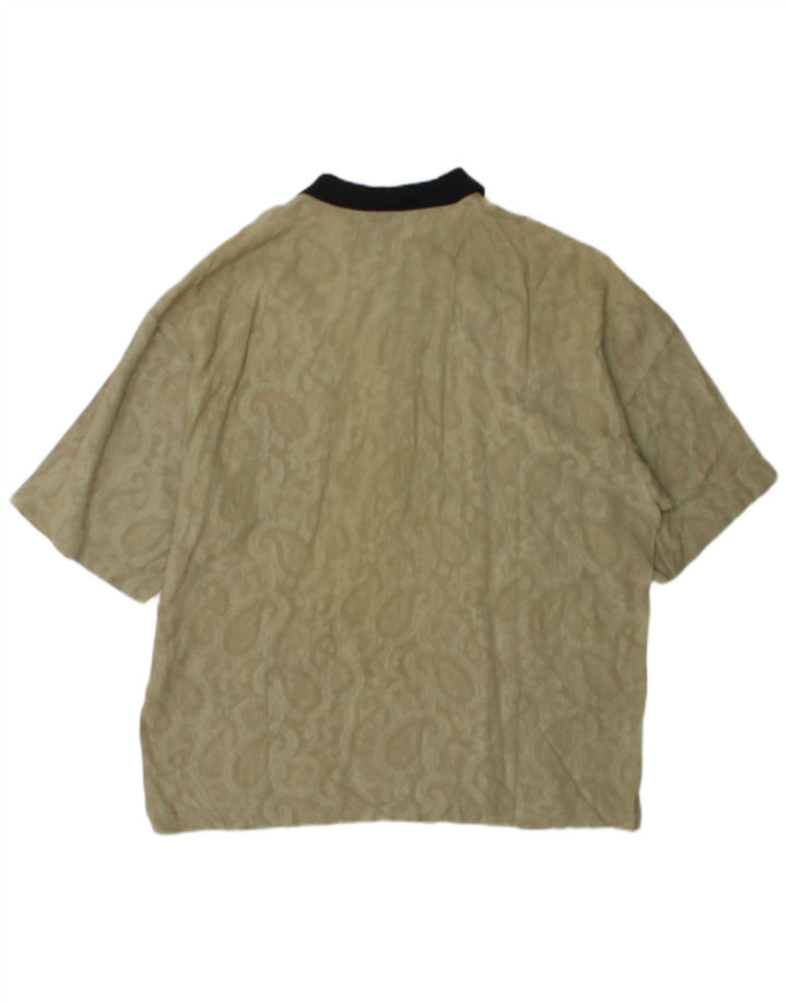Ανδρικό μπλουζάκι πόλο Silenzio Μικρό Khaki Paisley