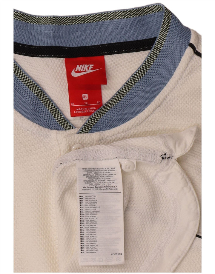 Ανδρικό μπλουζάκι πόλο Nike XL λευκό βαμβακερό