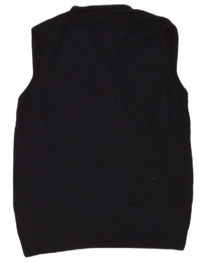 ZARA Ανδρικό γιλέκο Tank Top Large Navy Blue Wool